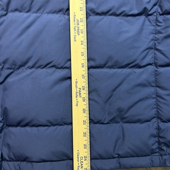 L.L. Bean L Petite Blue Puffer Goose Down TEk Jacket Coat Full Zip - Picture 2 of 4